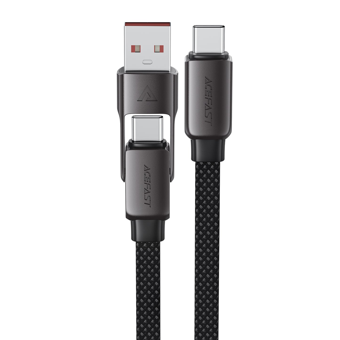 ACEFAST 60W 2-in-1 USB/Type-C to Type-C Braided Charging Cable - C13-04