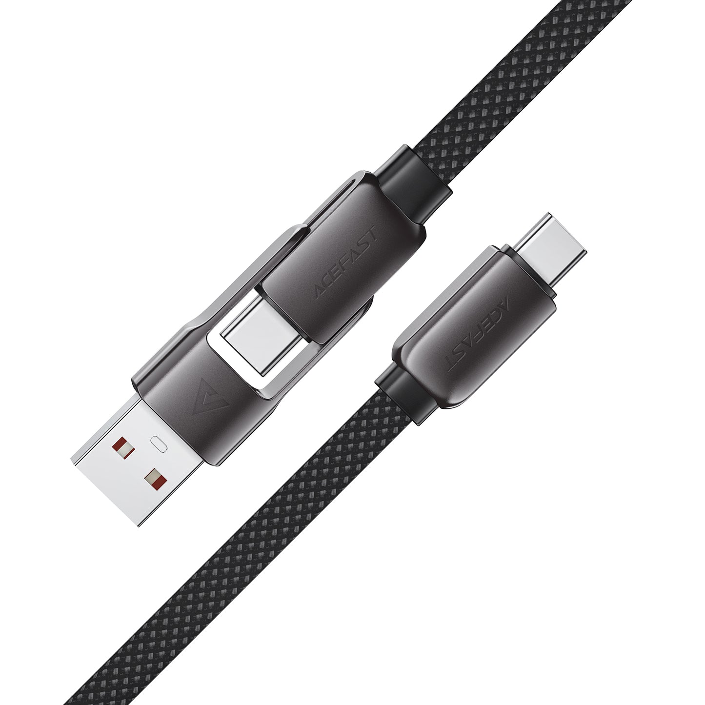 ACEFAST 60W 2-in-1 USB/Type-C to Type-C Braided Charging Cable - C13-04