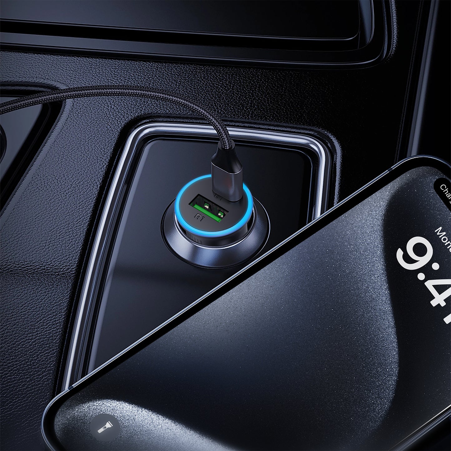 ACEFAST 65W (USB-A+USB-C) Dual-Port Car Charger - B15