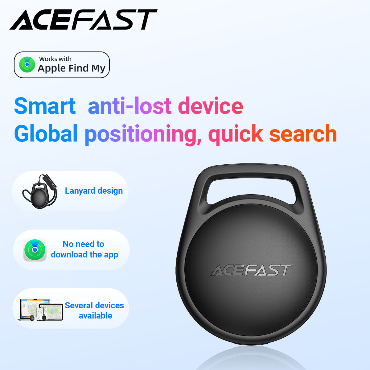 ACEFAST Button Type Bluetooth Tracker, Compatible with Siri - S2