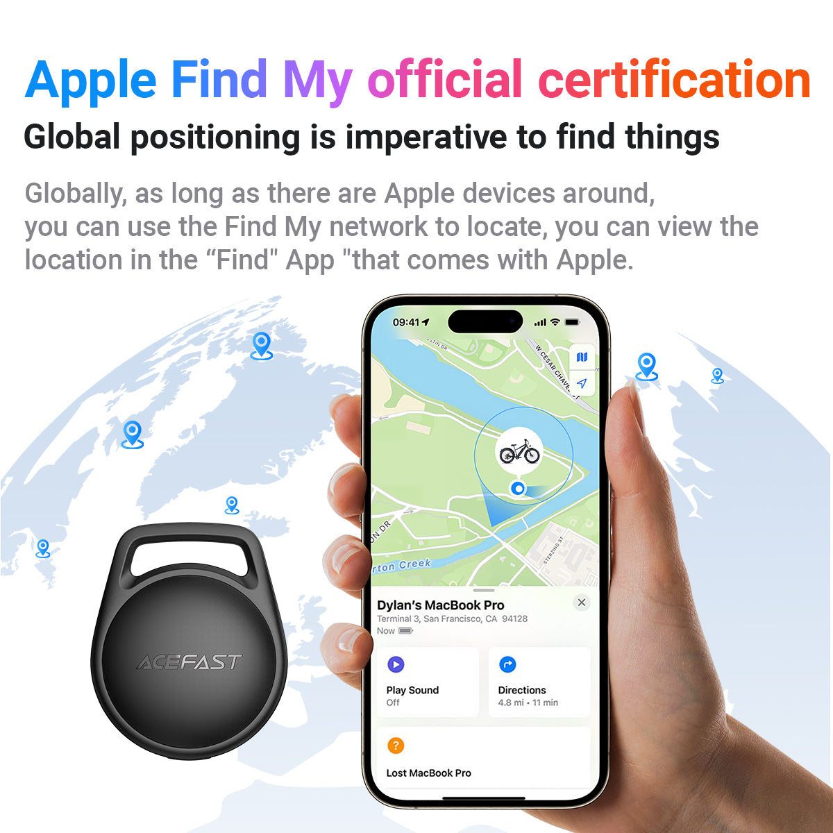 ACEFAST Button Type Bluetooth Tracker, Compatible with Siri - S2