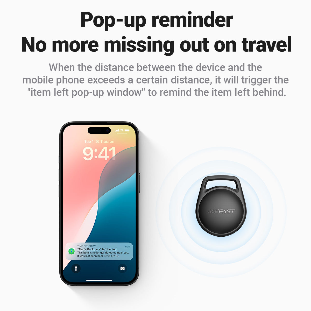 ACEFAST Button Type Bluetooth Tracker, Compatible with Siri - S2
