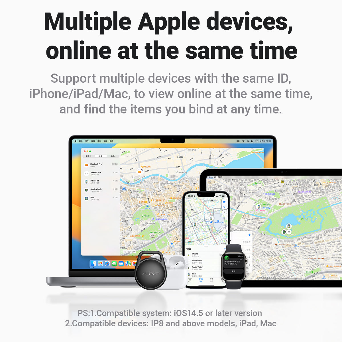 ACEFAST Button Type Bluetooth Tracker, Compatible with Siri - S2