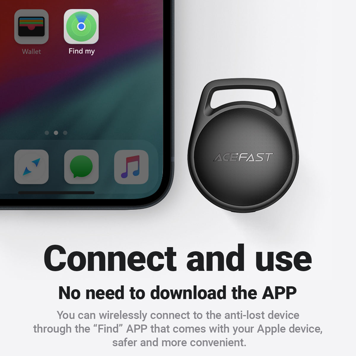 ACEFAST Button Type Bluetooth Tracker, Compatible with Siri - S2