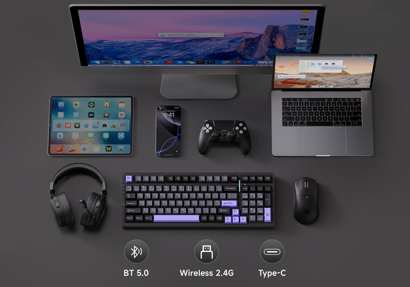 MCHOSE G98 Pro Wireless Tri-Mode Custom Mechanical Gaming Keyboard