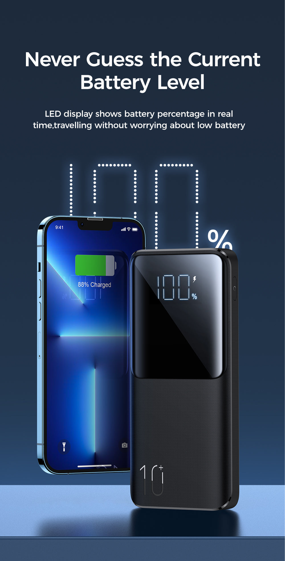 JOYROOM Fast Charging Power Bank with LCD Power Display 20000mAh 22.5W
