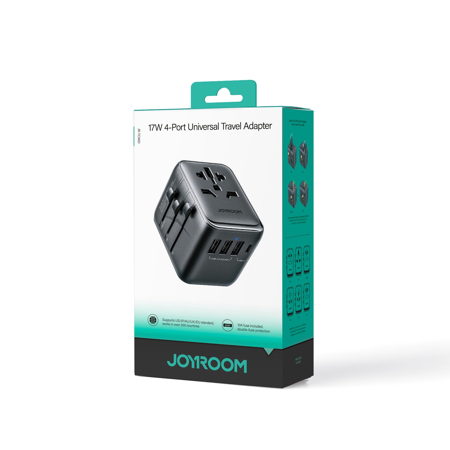 JOYROOM Universal Travel Adapter 17W 3 USB-A+1 USB-C JR-TCW01