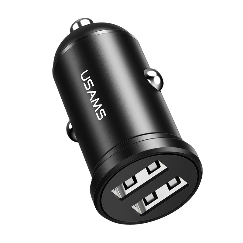 USAMS 2.4A Dual USB Mini Car Charger - US-CC114