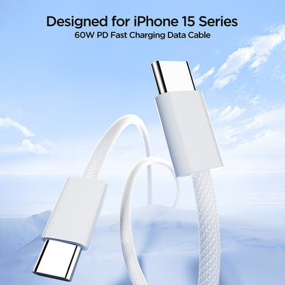 JOYROOM USB-C to USB-C 60W Fast Charging Cable Designed for iPhone 15 1M - S-A45