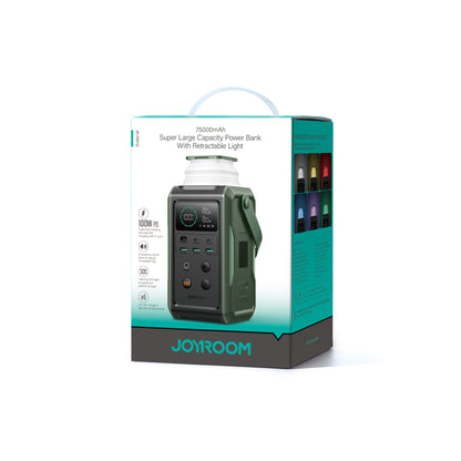 JOYROOM 100W Super Large Capacity Power Bank With Retractable Light 75000mAh -  JR-PBF10