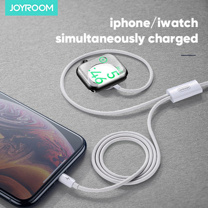 JOYROOM Apple Watch Charger Magnetic Two-in-One Charger 1.5M - S-IW002S