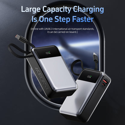 ACEFAST PD65W Power Bank with Built-in Type-C Cable - M21-20000