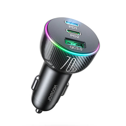 JOYROOM 3-Port Car Charger 70W (2PD+1USB) - JR-CL26