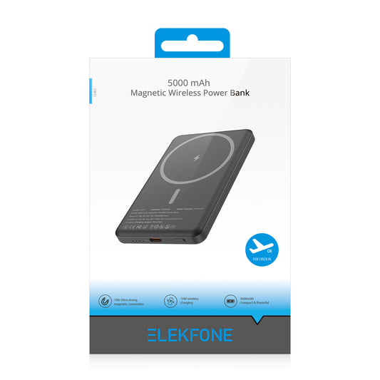 ELEKFONE 5,000mAh Super Slim MagSafe Power Bank
