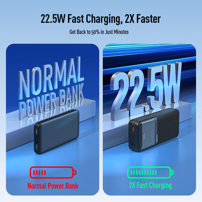 20KmAh Power Bank with Built-in Cables for iPhone, Samsung & More - CW10