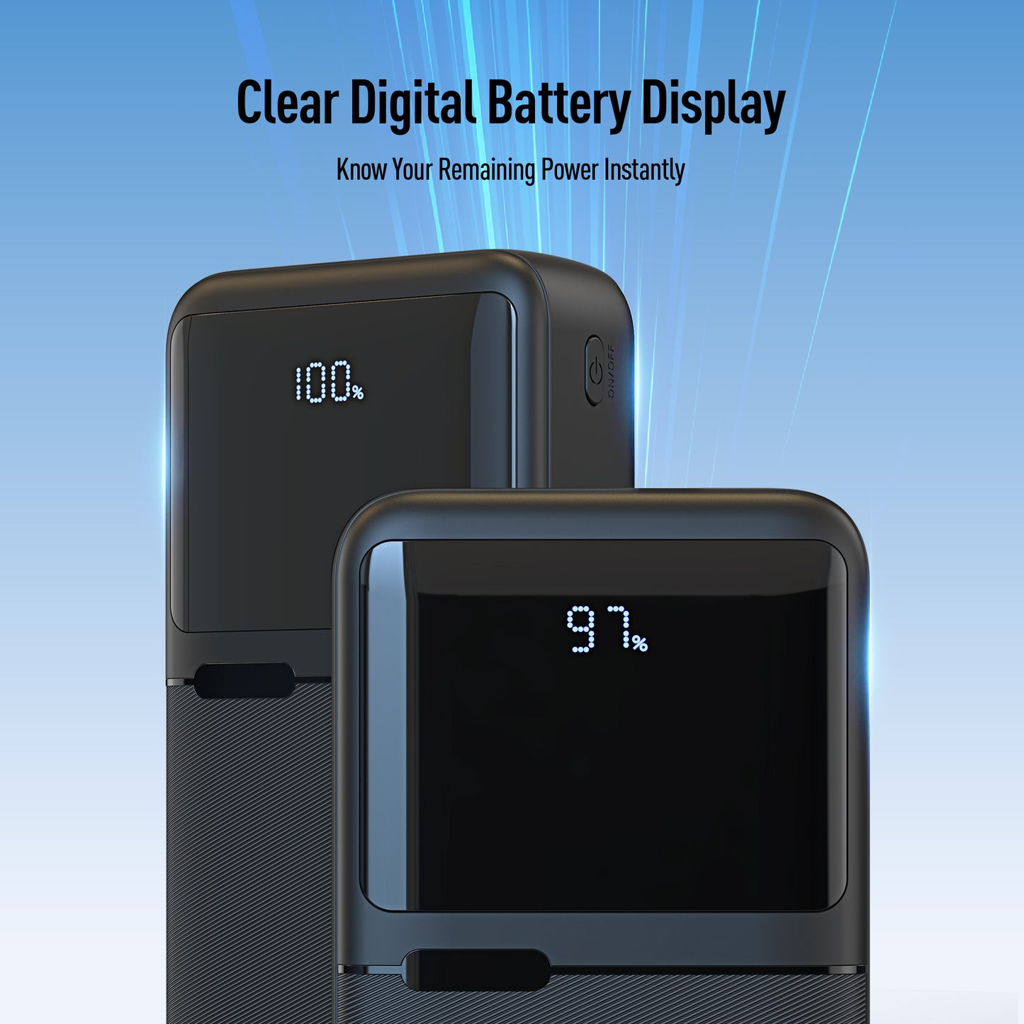 20KmAh Power Bank with Built-in Cables for iPhone, Samsung & More - CW10