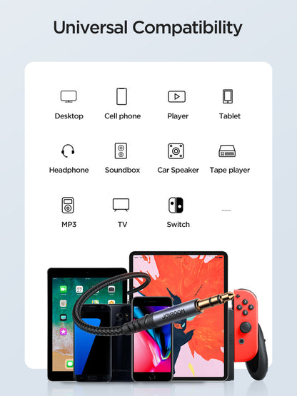 JOYROOM 3.5mm Male to 3.5mm Male AUX Audio Cable 1.2M - SY-A08