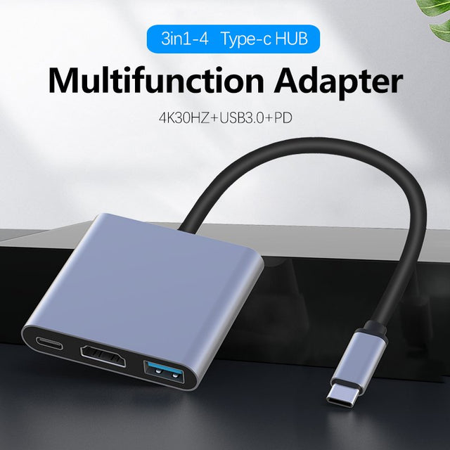 3-in-1 USB Hub (Type-C / 4K 30Hz HDMI / USB 3.0)