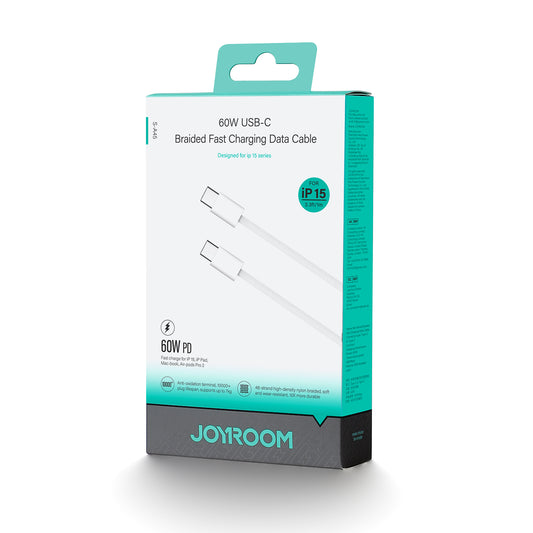 JOYROOM USB-C to USB-C 60W Fast Charging Cable Designed for iPhone 15 1M - S-A45