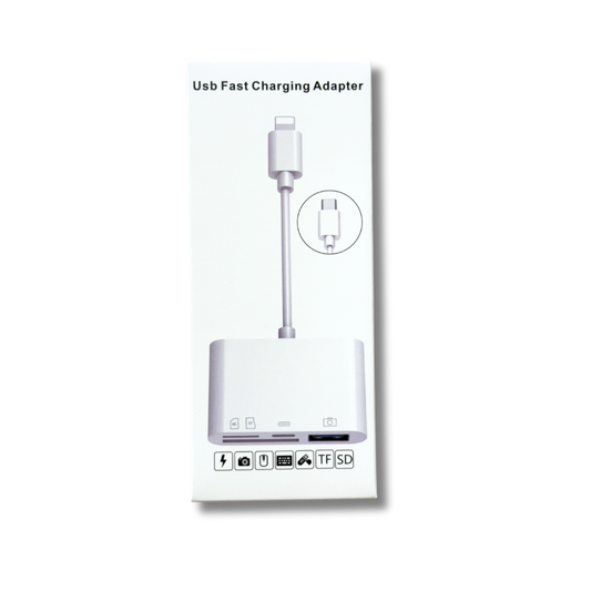 4-in-1 Card Reader with Type-C/Lightning Connector
