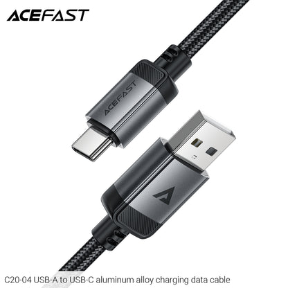 ACEFAST Premium Braided-Nylon USB-A to USB-C Cable - C20-04