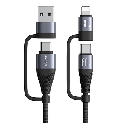 JOYROOM 60W 4-in-1 Fast Charging Data Cable (USB-A/USB-C/Lightning) 1.2M SA37-2T2