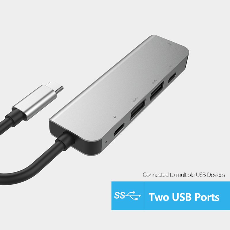 5-in-1 Type C to HDMI USB Hub Adapter - Easy Gadgets