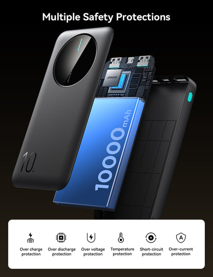 JOYROOM 2.4A LED Power Bank 10000mAh 3 Ports - JR-PBF12