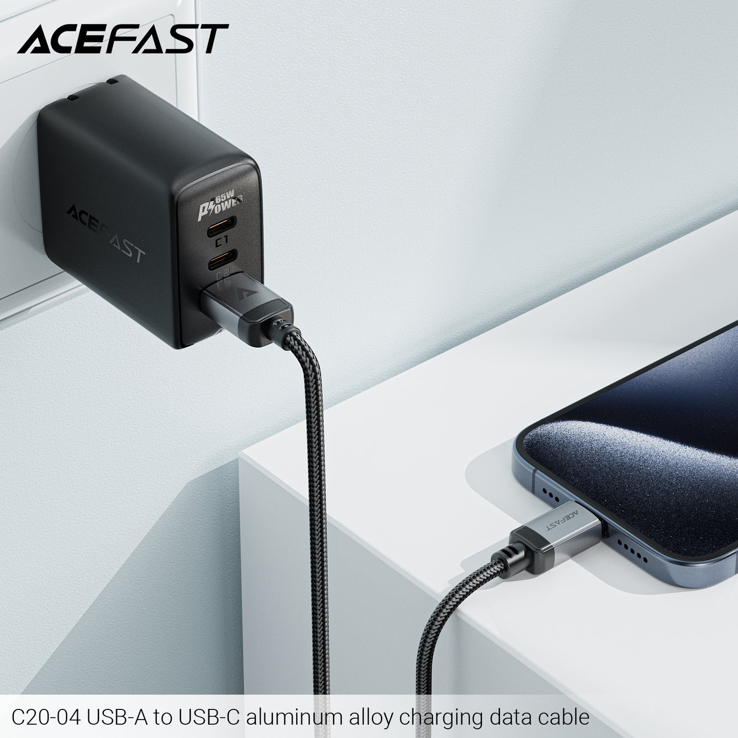 ACEFAST Premium Braided-Nylon USB-A to USB-C Cable - C20-04