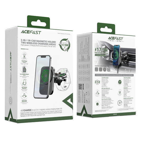 ACEFAST 2-in-1 Magnetic Wireless Charging Phone Holder - D18