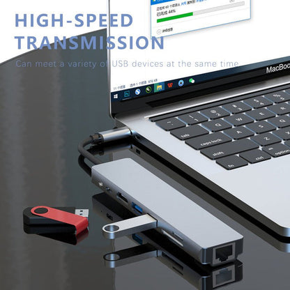 8-in-1 USB Hub (PD / Type-C / HDMI / USB2.0/3.0 / TF/SD / Ethernet)