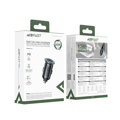 ACEFAST 65W (USB-A+USB-C) Dual-Port Car Charger - B15