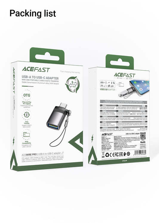 ACEFAST Female USB-A to Type-C Adapter - J7