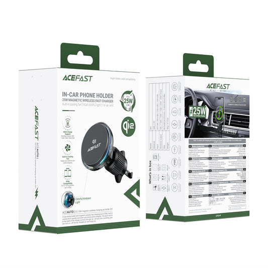 ACEFAST Qi2 25W Magnetic Wireless Charging Car Phone Holder - D61