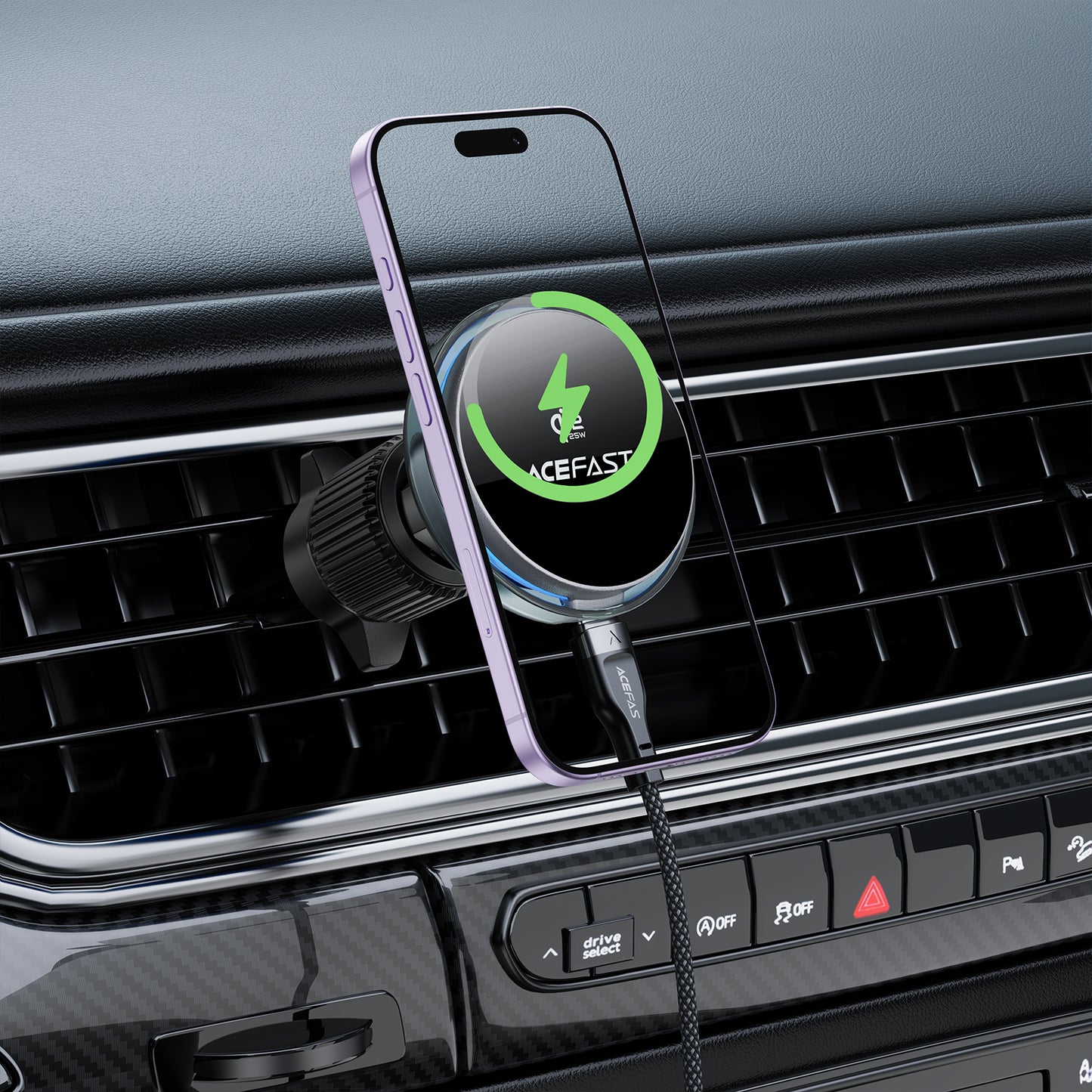 ACEFAST Qi2 25W Magnetic Wireless Charging Car Phone Holder - D61