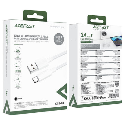 ACEFAST USB-A to USB-C Braid Charging Data Cable - C18-04