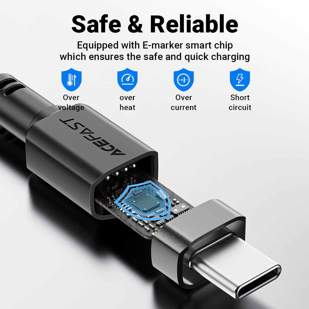 ACEFAST USB-A to USB-C Coiled Cable 1.2M - C14-04