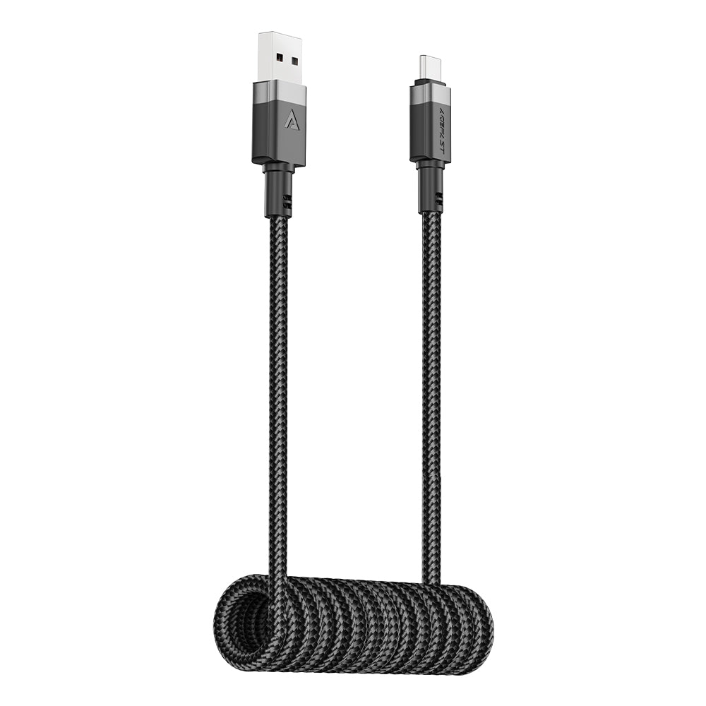 ACEFAST USB-A to USB-C Coiled Cable 1.2M - C14-04