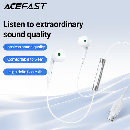 ACEFAST USB-C Half In-ear Wired Earphones with Mic - L7