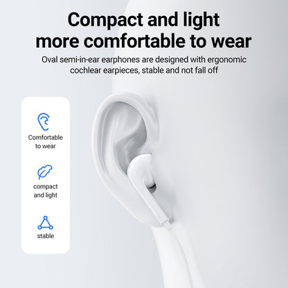 ACEFAST USB-C Half In-ear Wired Earphones with Mic - L7