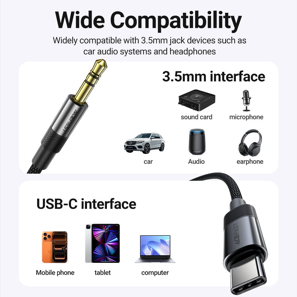 ACEFAST USB-C to 3.5mm Audio Adapter Cable - J11