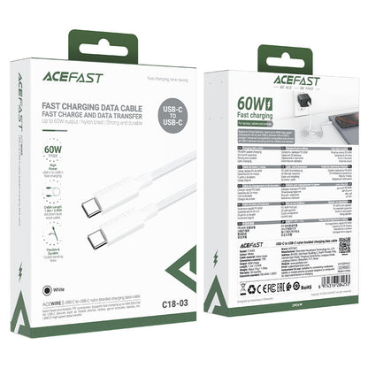 ACEFAST USB-C to USB-C Braid Charging Data Cable - C18-03