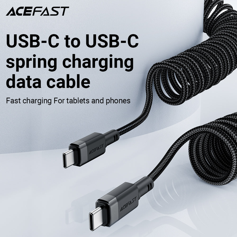 ACEFAST USB-C to USB-C Coiled Cable 1.2M - C14-03