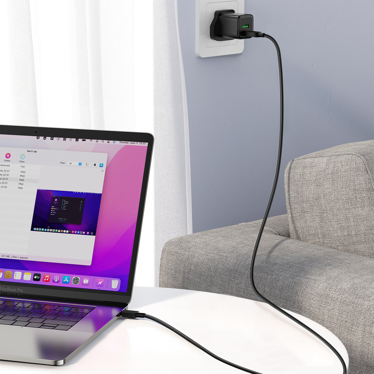 ACEFAST USB-C to USB-C PVC Charging Data Cable - C26-03