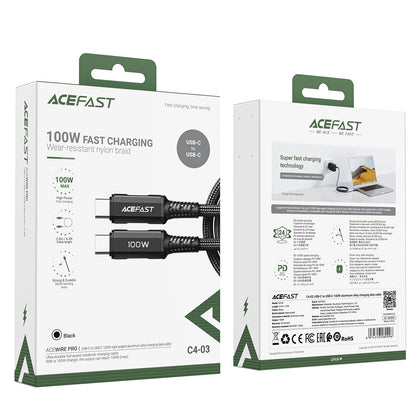 ACEFAST USB-C to USB-C 100W Aluminum Alloy Charging Data Cable -  C4-03