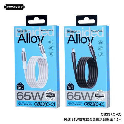 REMAX Fonsu Series Aluminum Alloy Braided Fast Charging Data Cable - CB23