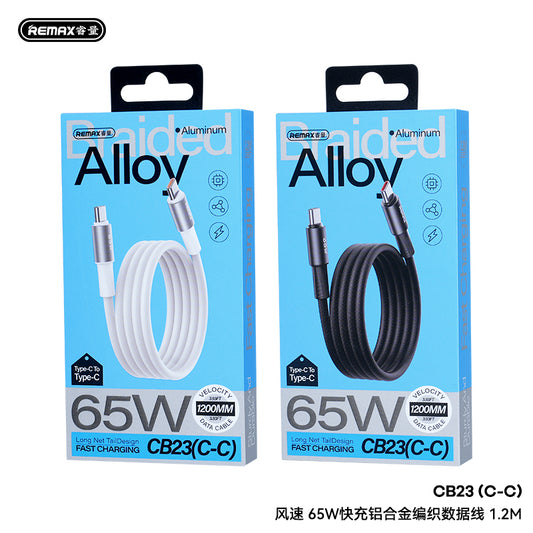 REMAX Fonsu Series Aluminum Alloy Braided Fast Charging Data Cable - CB23