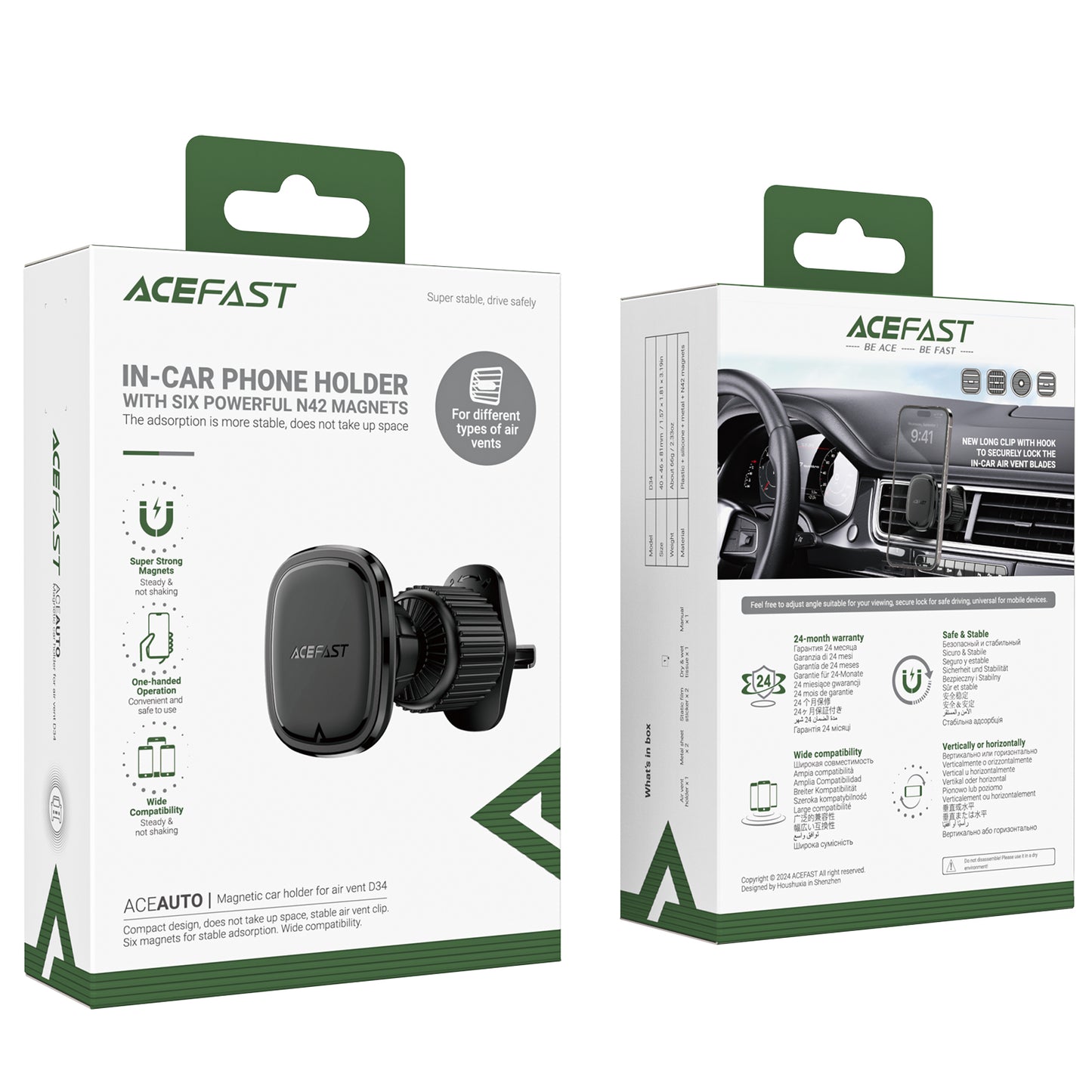 ACEFAST Magnetic Car Phone Holder for Air Vent - D34