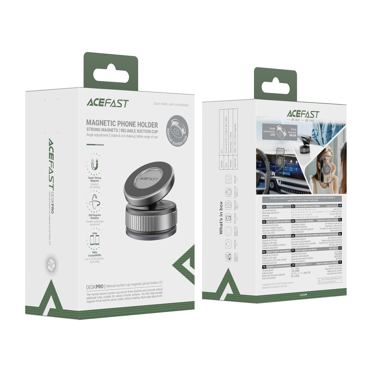 ACEFAST Manual Suction Cup Magnetic Phone Holder - E27