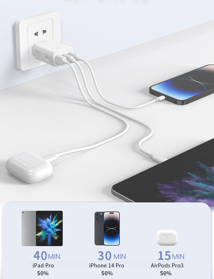 ELEKFONE 30W GaN Wall Charger Dual USB-C and USB-A Ports SAA Certified - C3